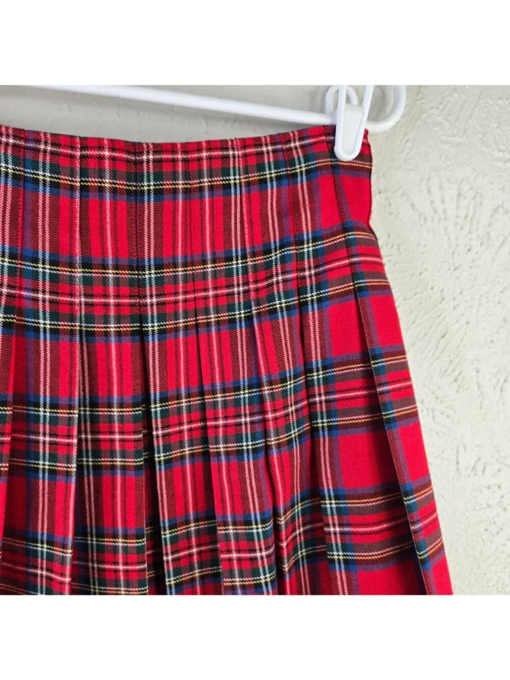 Express Pleated‎ Mini Wrap Skirt M Red Plaid Preppy Academia Grunge School Girl